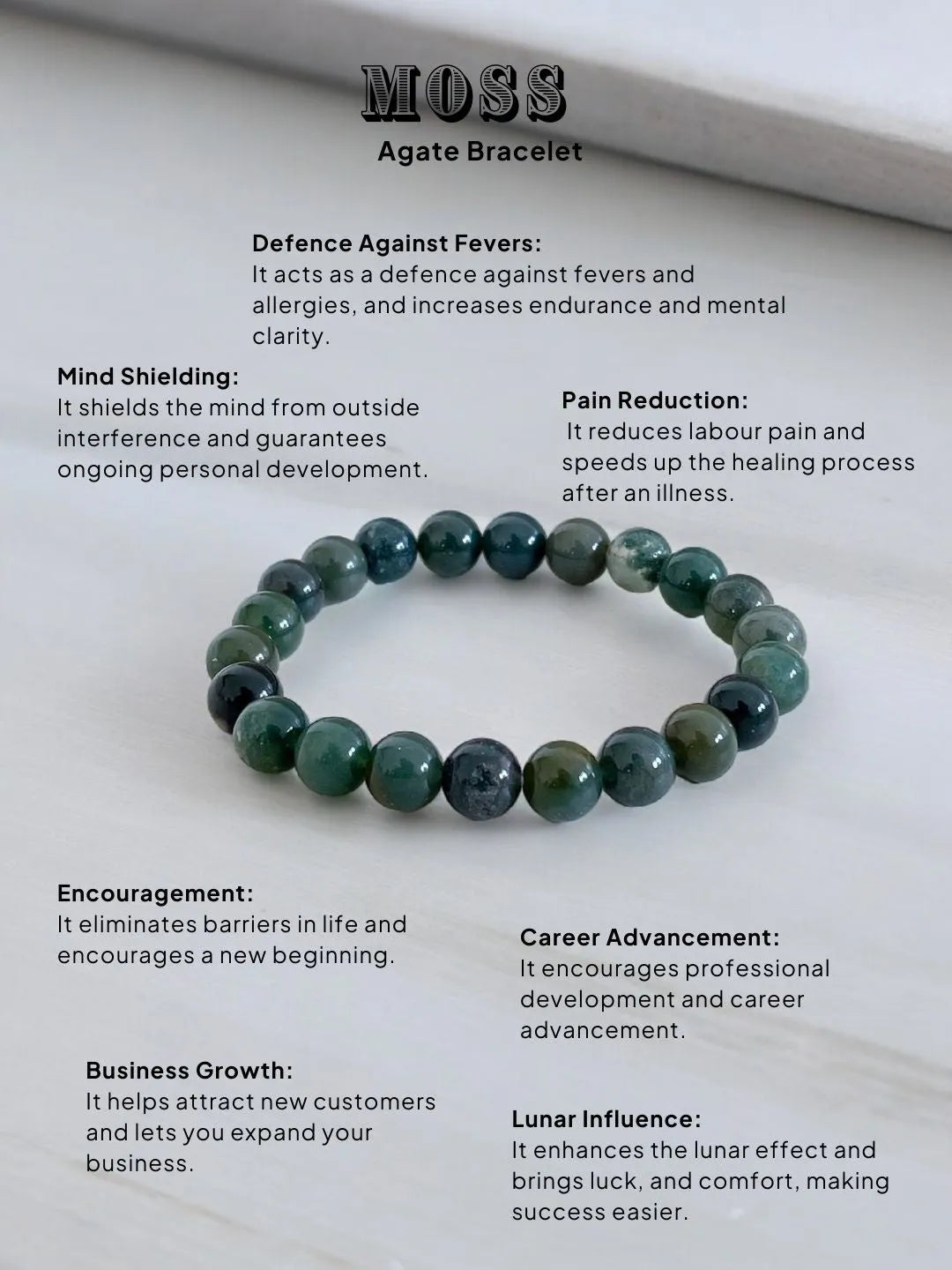 Ishhaara Moss Agate Bracelet