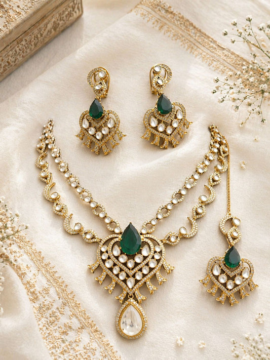 Ishhaara Mossainite Bridal Necklace