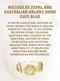 Ishhaara Mother Of Pearl And Australian Ablony Hand Cuff Blue