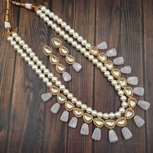 Ishhaara Moti AD Kundan Beads Set