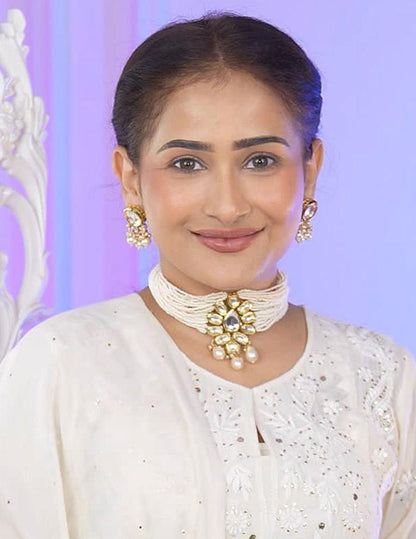 Ishhaara Moti Kundan Choker Small