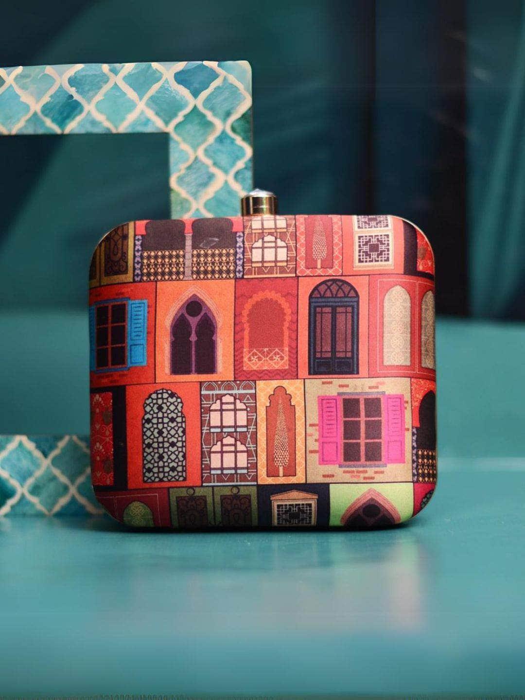 Ishhaara Mughal Door Printed Clutch