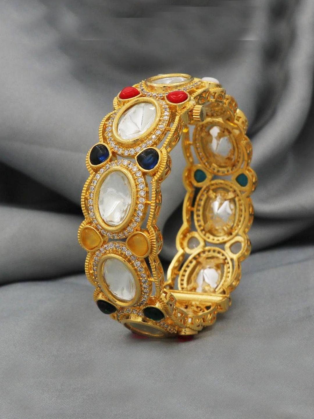 Ishhaara Uncut Multi Kundan Kada