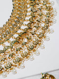 Ishhaara Multi Chand Necklace Set With Teeka