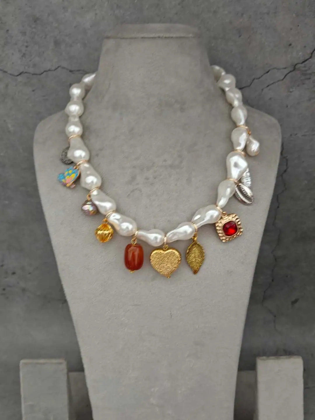 Ishhaara Multi Charm Beaded Necklace