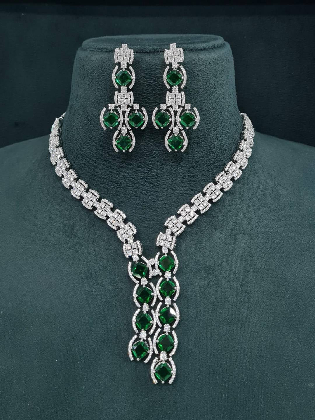 Ishhaara Multi Color American Diamond Necklaces Set