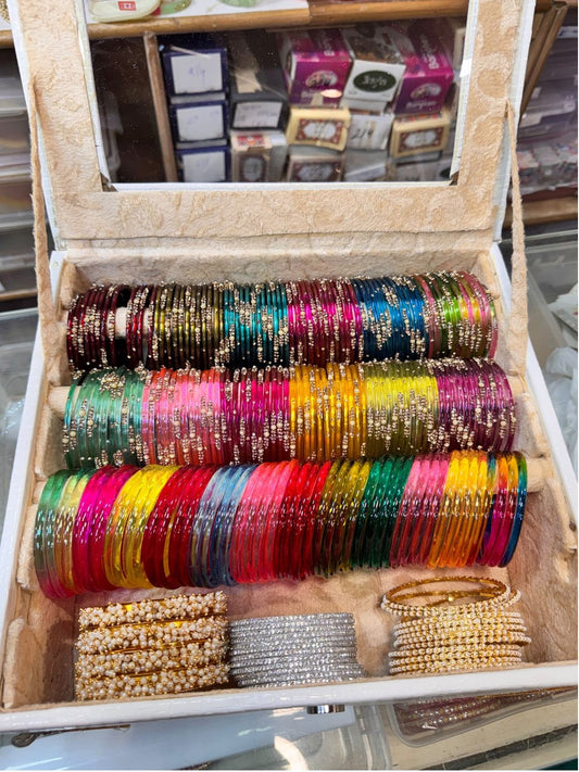 Ishhaara Multi Color Bangle Box - handcrafted Indian jewellery