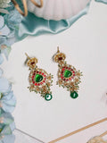 Ishhaara Multi Color Kundan Stone Earrings