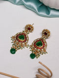 Ishhaara Multi Color Kundan Stone Earrings