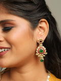 Ishhaara Multi Color Kundan Stone Earrings
