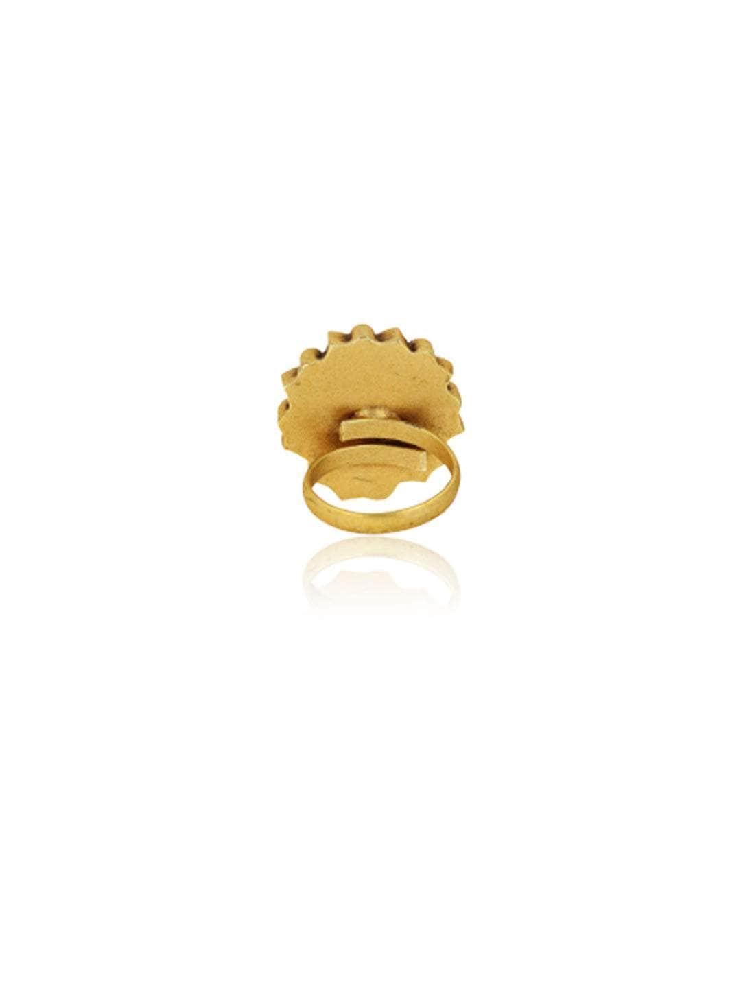 Ishhaara Multi Color Lotus Ring