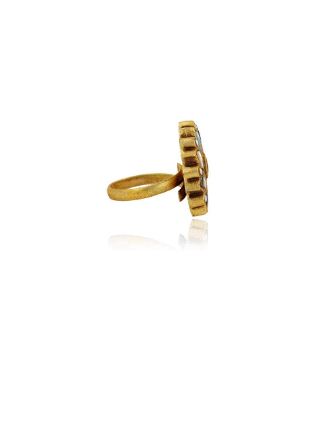 Ishhaara Multi Color Lotus Ring