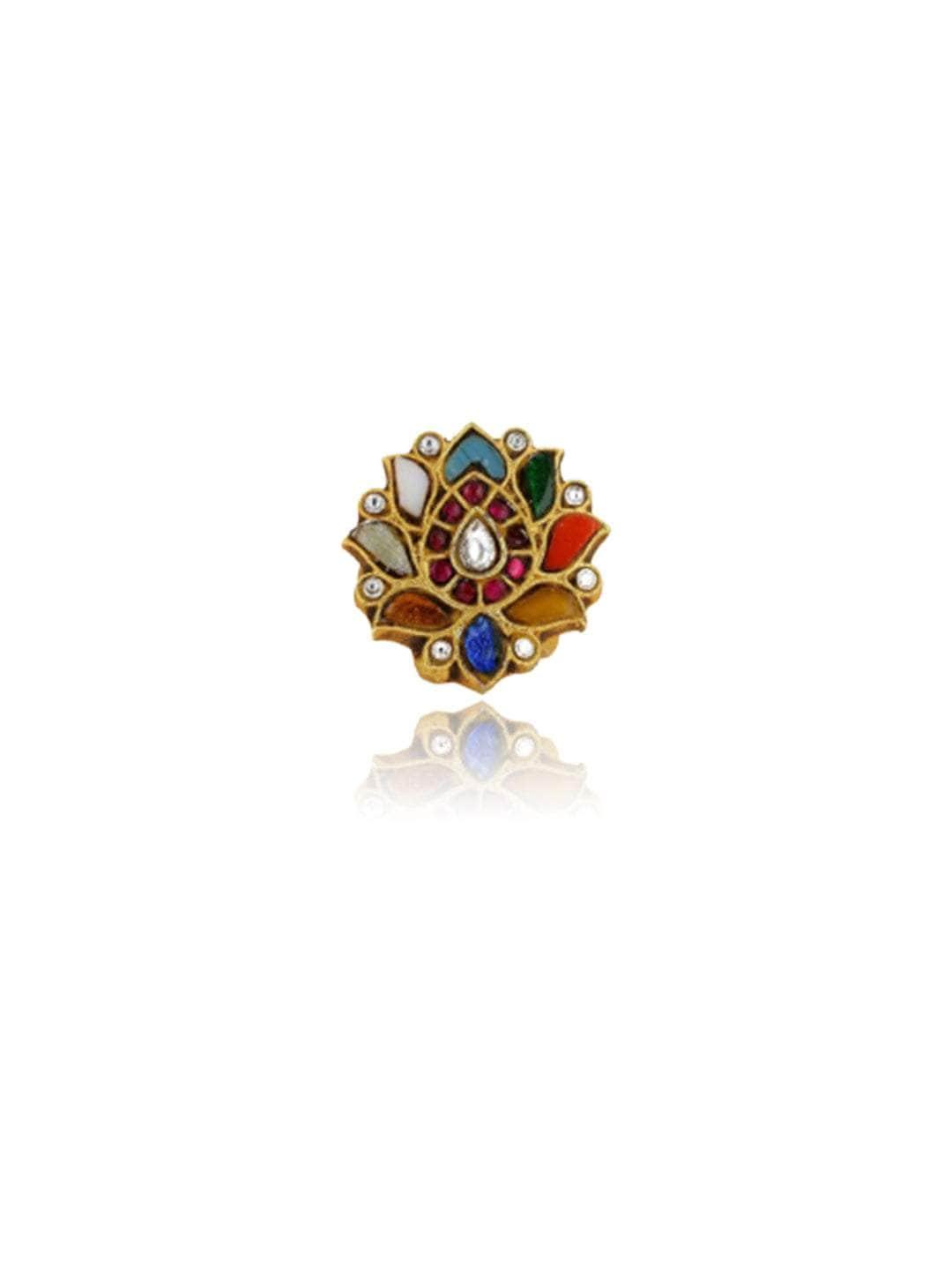 Ishhaara Multi Color Lotus Ring