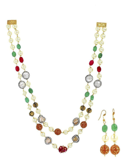 Ishhaara Multi Color Shell Pearl Layer Set