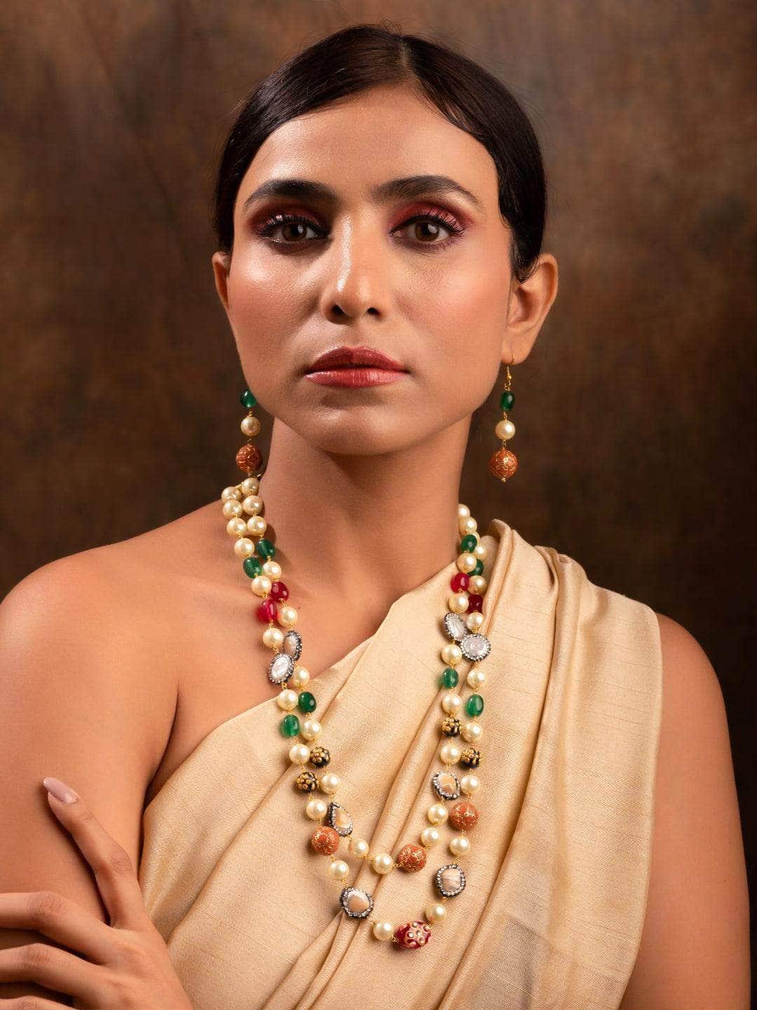 Ishhaara Multi Color Shell Pearl Layer Set