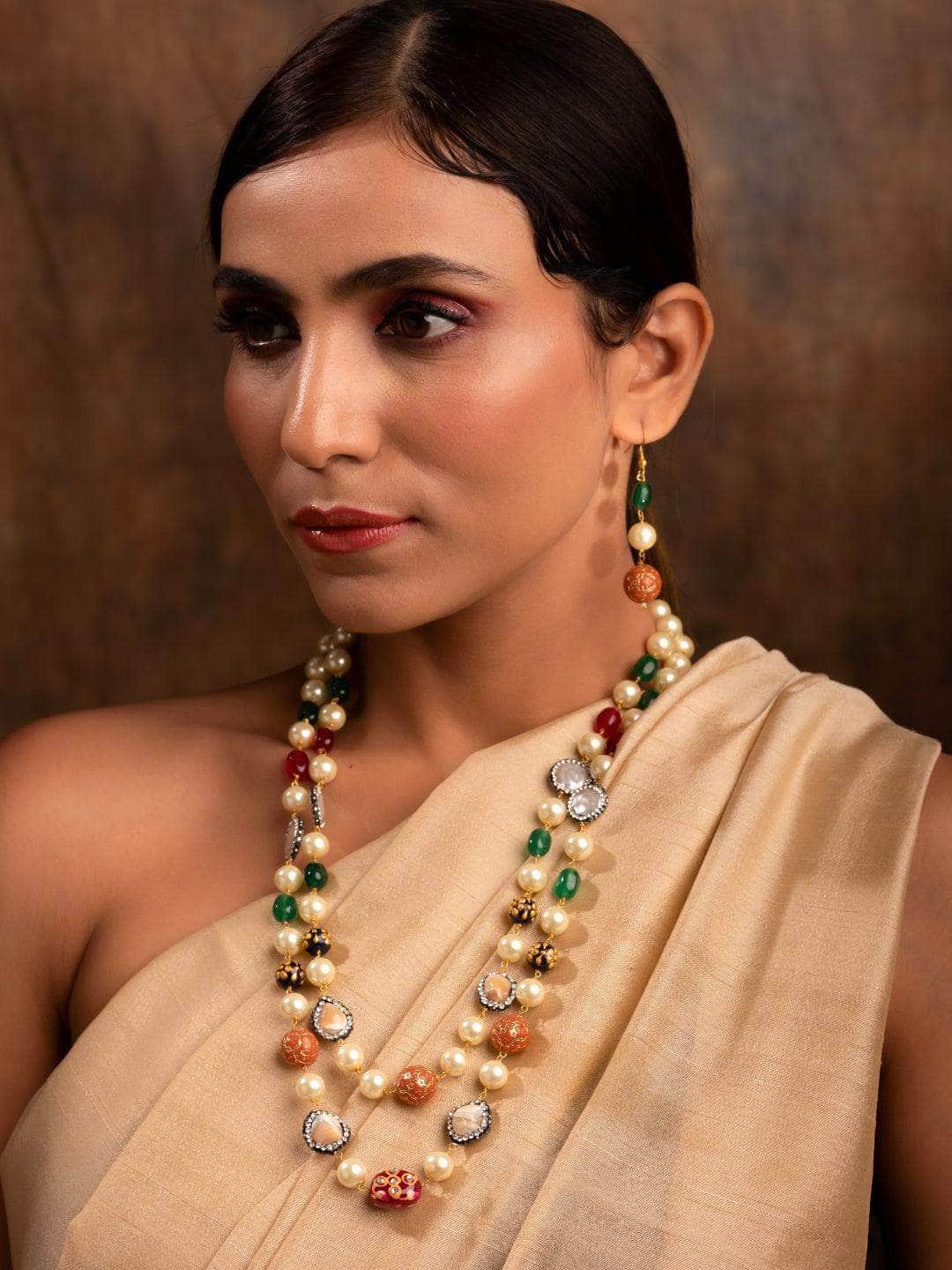 Ishhaara Multi Color Shell Pearl Layer Set