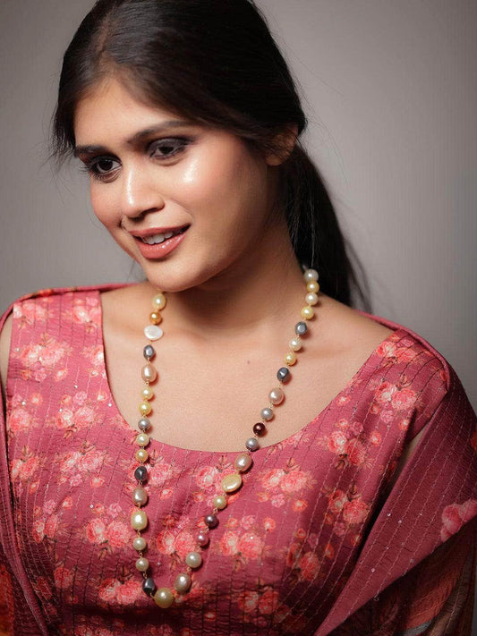 Ishhaara Multi Color Shell Pearl Mala