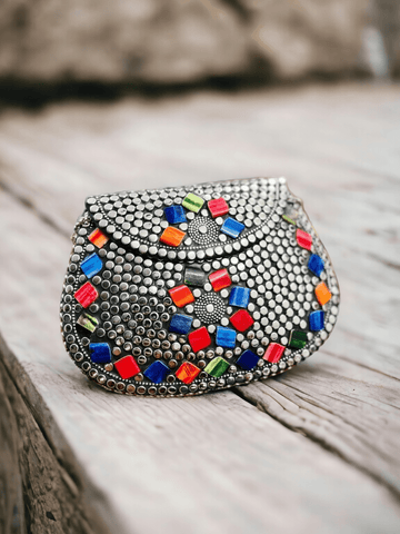 Ishhaara Multi Color Stone Boho Bags