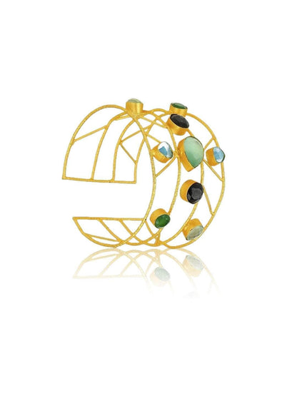 Ishhaara Multi Color Stone Hand Cuff