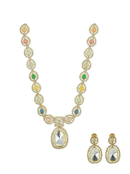 Ishhaara Multi Colour Stone Studded Necklace
