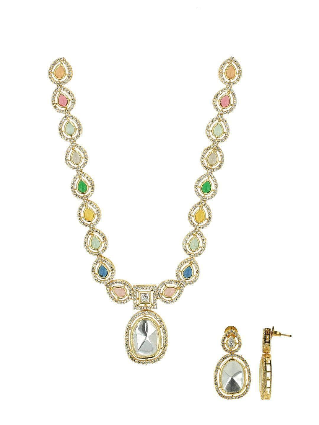 Ishhaara Multi Colour Stone Studded Necklace