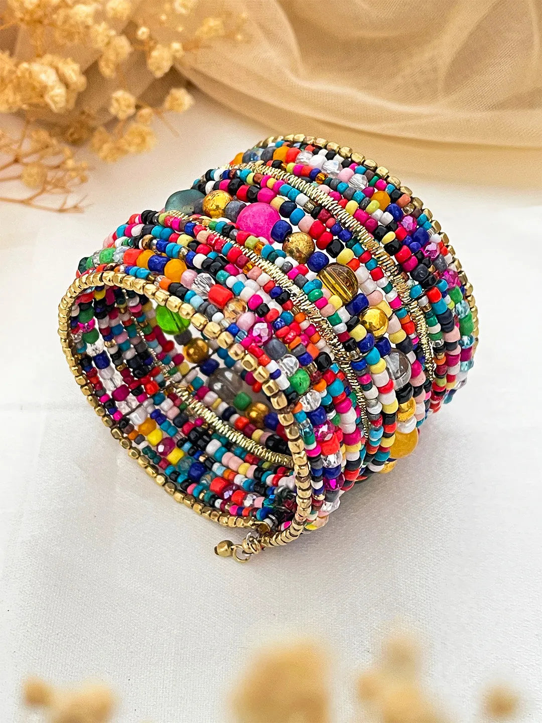 Ishhaara Multi Coloured Rhinestone Bracelet