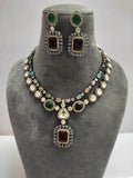 Ishhaara Multi Double Layered Kundan Polki Necklace