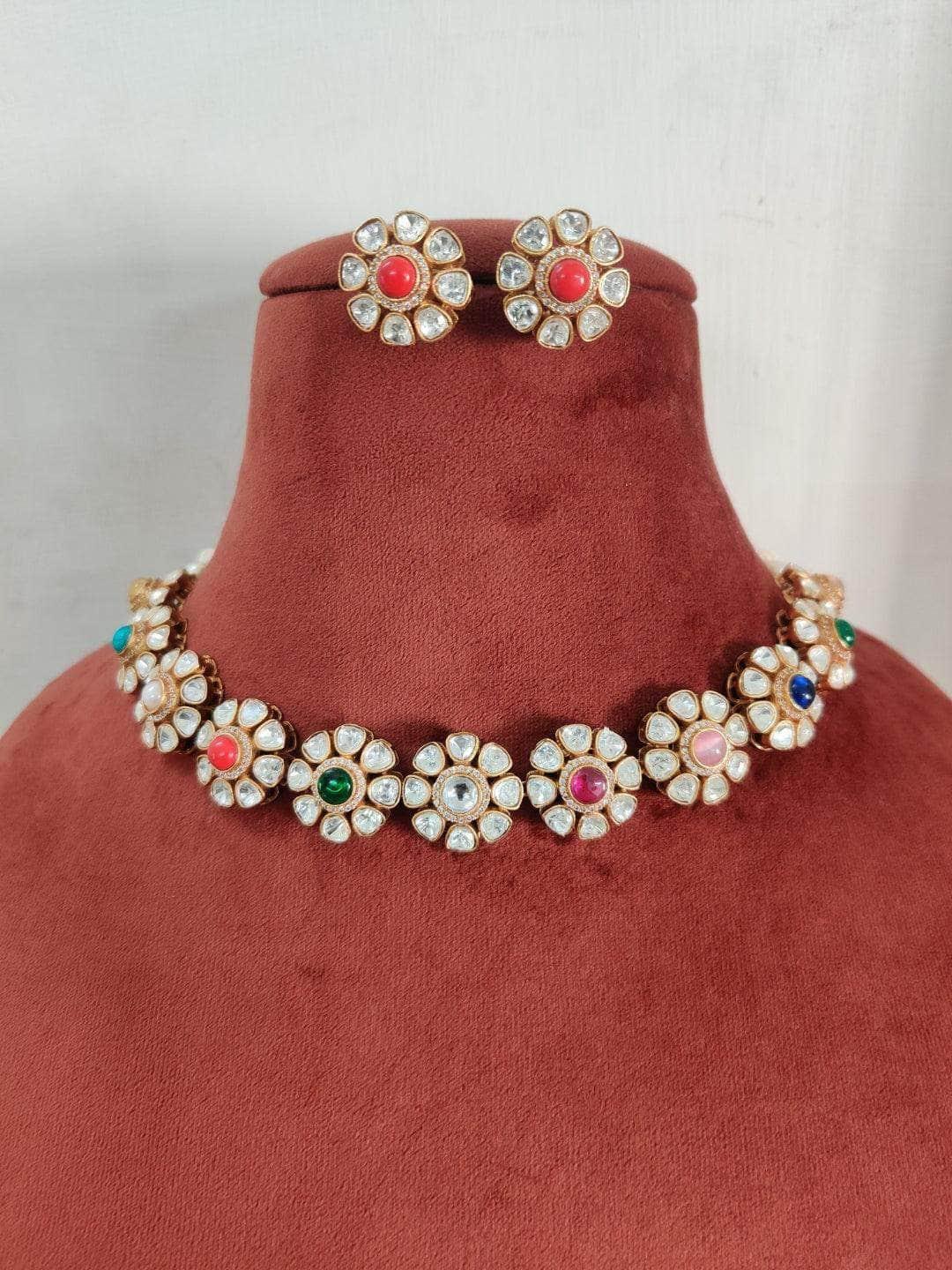 Ishhaara Floral Shape Choker Set