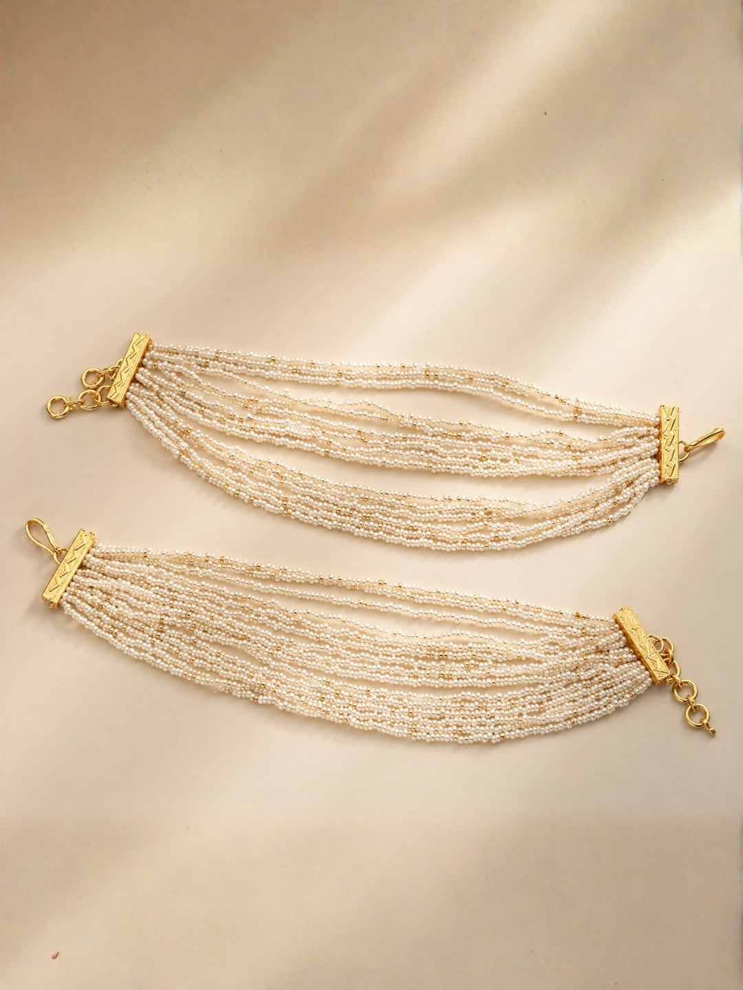Ishhaara Multi Layered Pearl Earchains