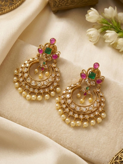 Ishhaara Multi Leafy Chandbali Earring