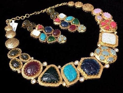 Ishhaara Multi Stone Cocktail Choker Set