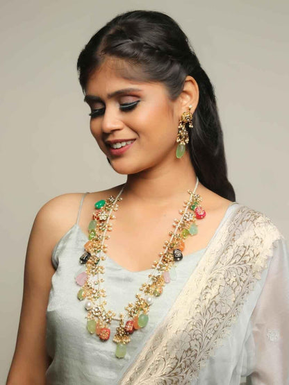 Ishhaara Multi Stone Long Necklace