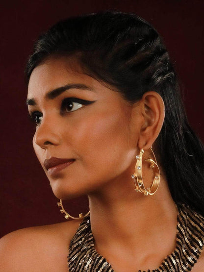 Ishhaara Multi Wire Big Hoop Earrings