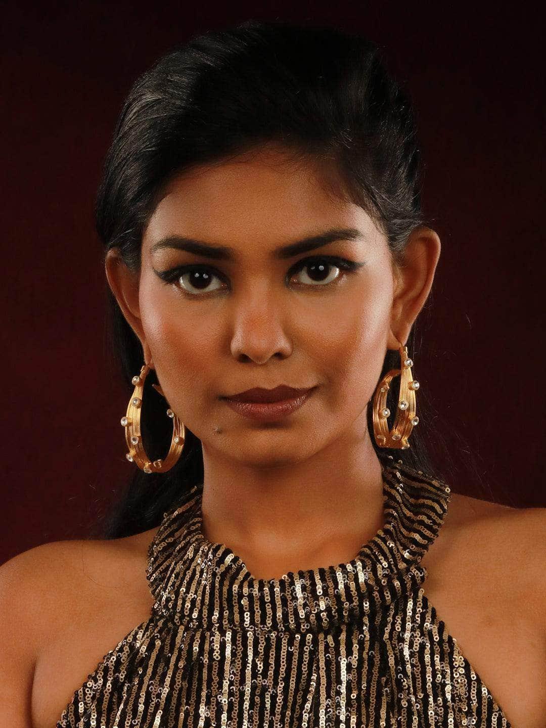 Ishhaara Multi Wire Big Hoop Earrings