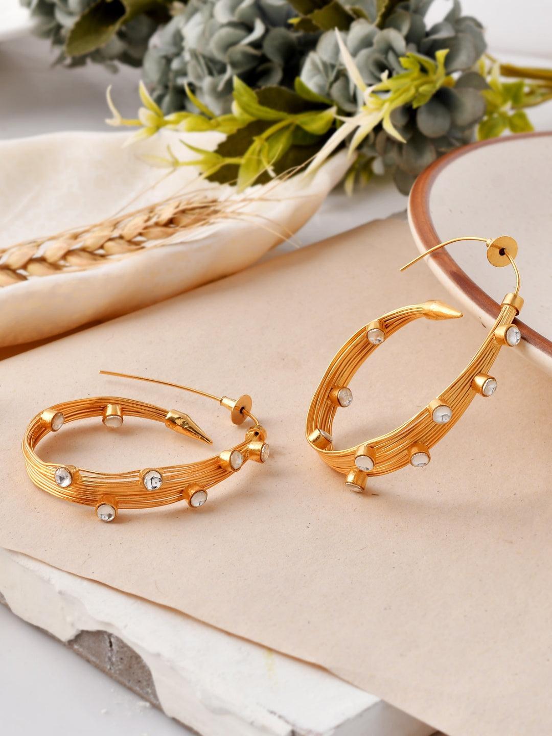 Ishhaara Multi Wire Big Hoop Earrings