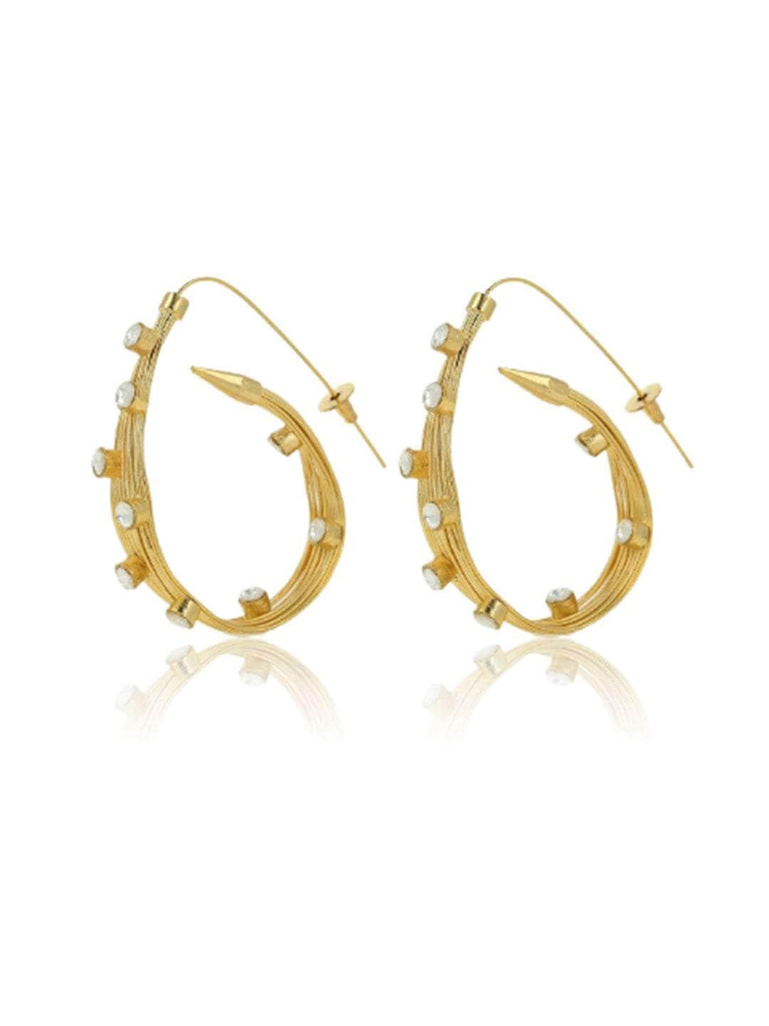 Ishhaara Multi Wire Big Hoop Earrings