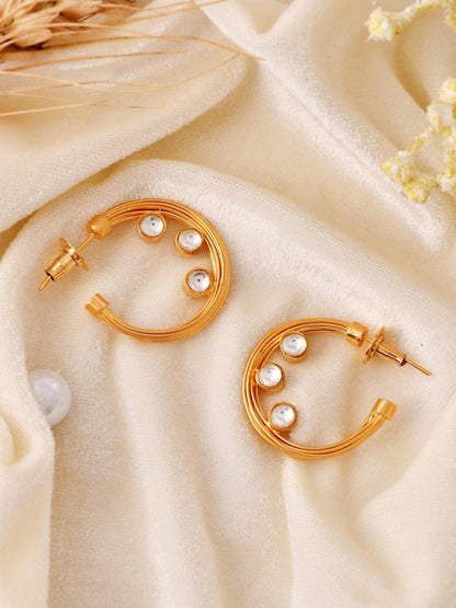 Ishhaara Multi Wire Dimaond Hoop Earrings