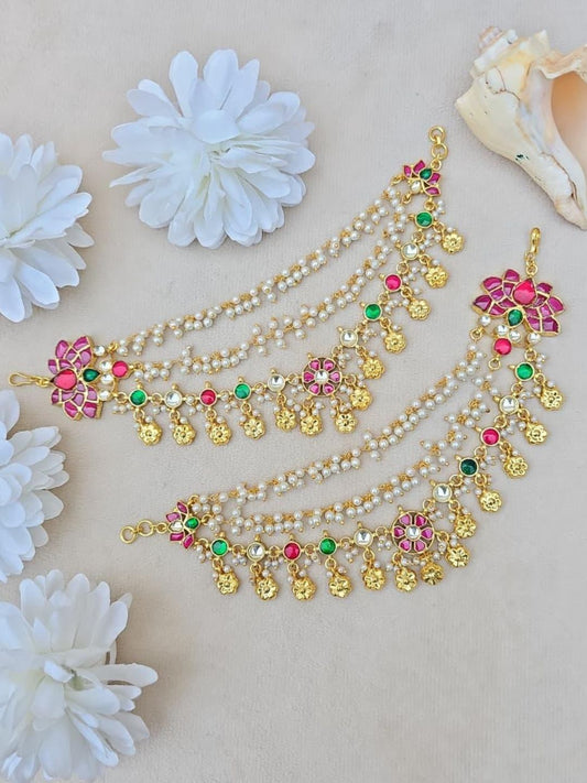 Ishhaara Multicolor Antique Ear Chain