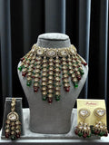 Ishhaara Multicolor Antique Gold Plated Kundan Necklace