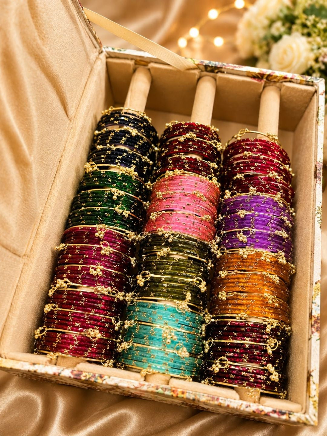 Ishhaara Multicolor Bangle Gift Box Set - handcrafted Indian jewellery