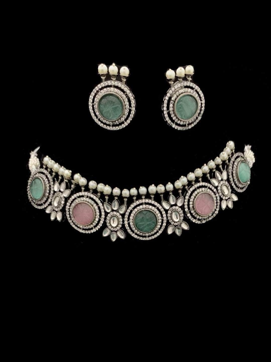 Ishhaara Multicolor Circle Pearly Charm Necklace