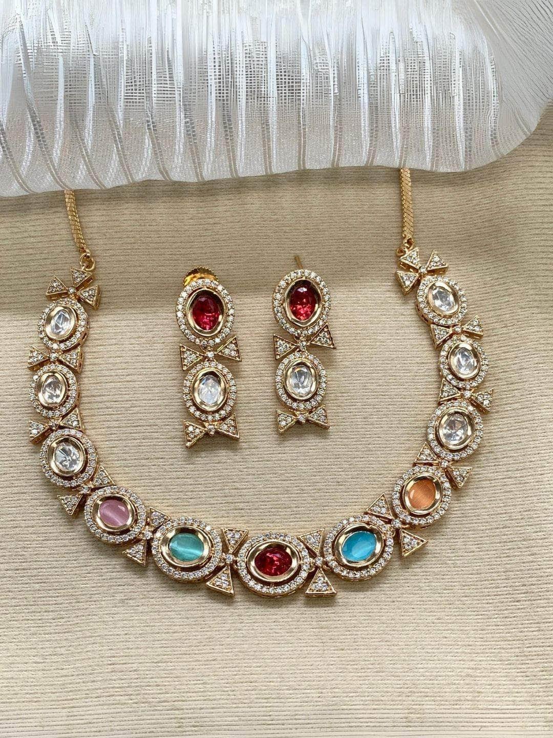 Ishhaara Indian Zircon Necklace Set