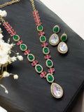 Ishhaara Multicolor Kundan Victorian Style Long Necklace