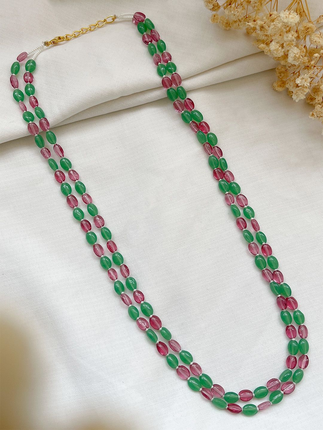Ishhaara Multicolor Layered Pumpkin Beads Mala