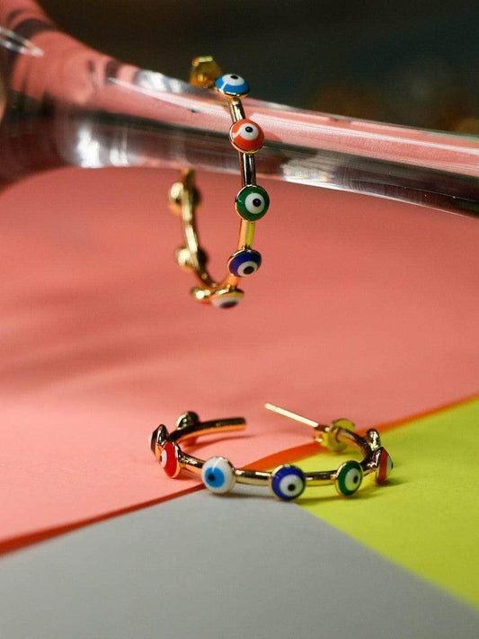 Ishhaara Multicolor Nazar Na Lage Hoops