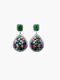 Ishhaara Quartz Healing Crystal Dangle Drop Earrings