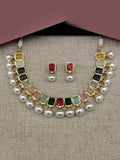 Ishhaara Multicolor Regal Pearlish Necklace