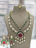 Ishhaara Multicolor Sabyasachi Inspired Long Victorian Necklace Set
