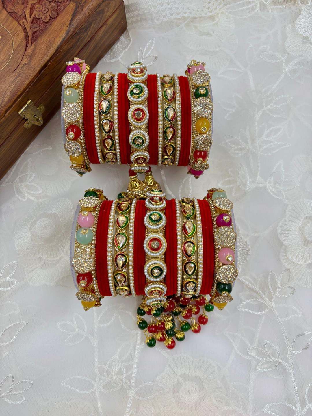 Ishhaara Multicolor Semiprecious Stone Studded Bridal Chooda
