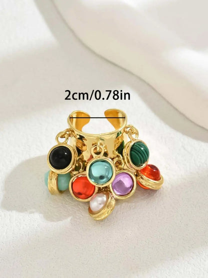 Ishhaara Multicolor Stone Premium Ring